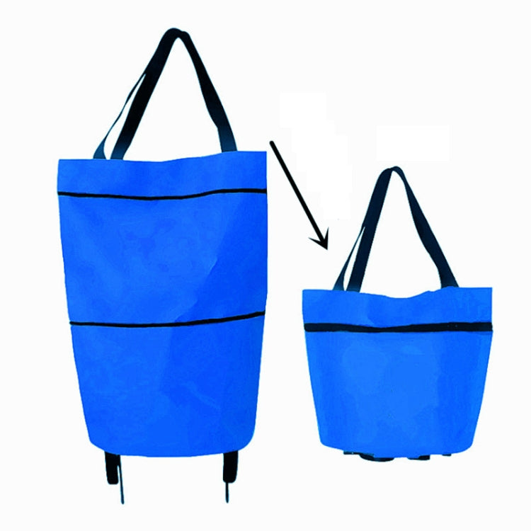 Xe đẩy mua sắm gấp gọn có bánh xe, màu đỏ, xanh lá, xanh dương, đen, cam