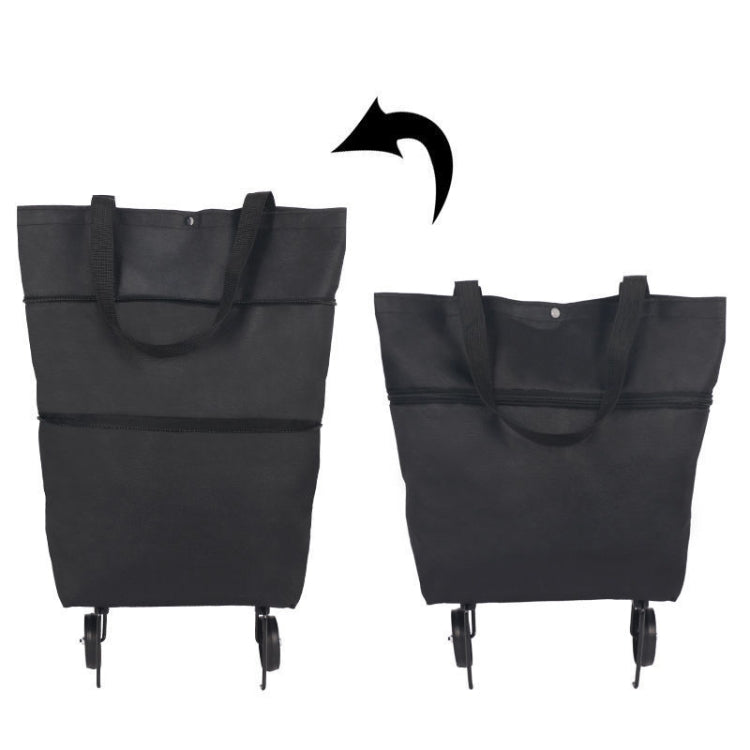 Xe đẩy mua sắm gấp gọn có bánh xe, màu đỏ, xanh lá, xanh dương, đen, cam