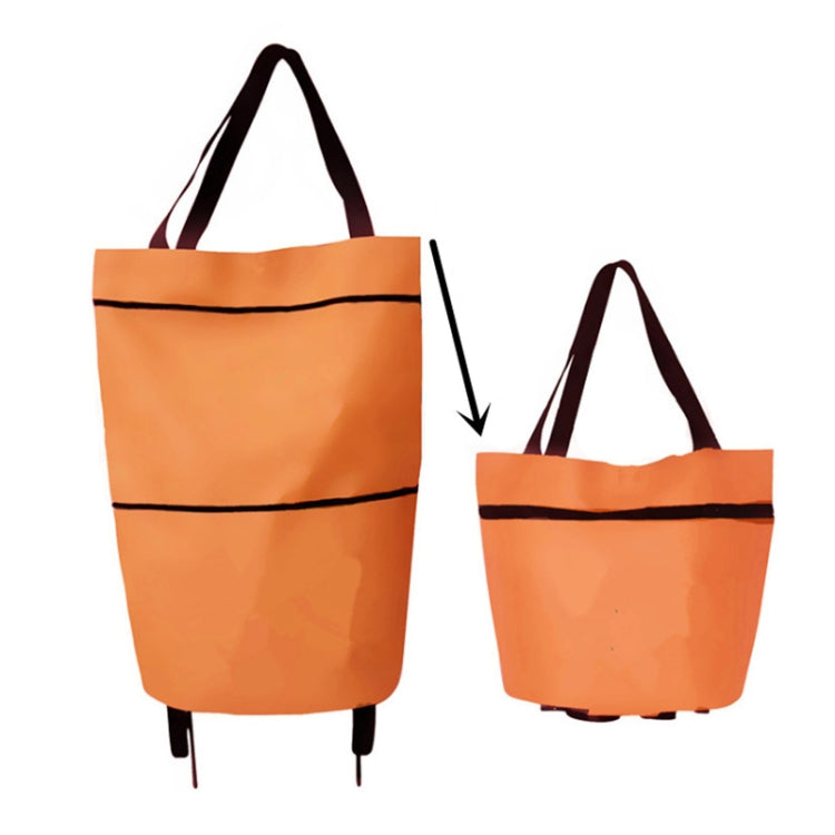 Xe đẩy mua sắm gấp gọn có bánh xe, màu đỏ, xanh lá, xanh dương, đen, cam