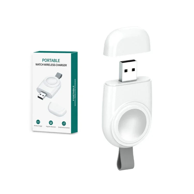 Sạc từ tính không dây USB di động cho Apple Watch 1/2/3/4/5/6/7/SE, Màu trắng