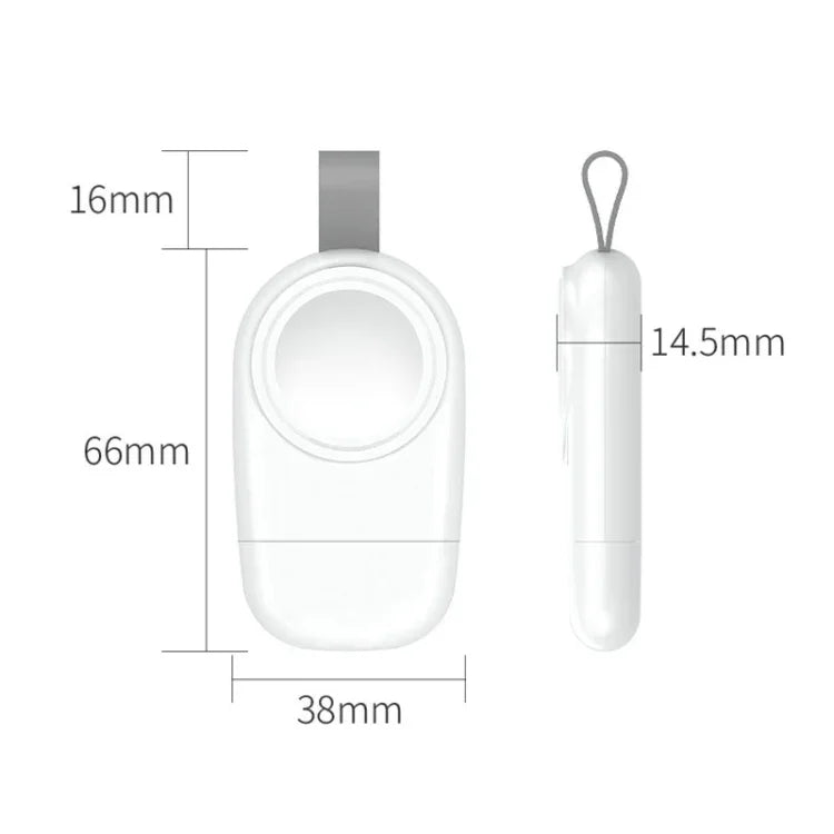 Sạc từ tính không dây USB di động cho Apple Watch 1/2/3/4/5/6/7/SE, Màu trắng