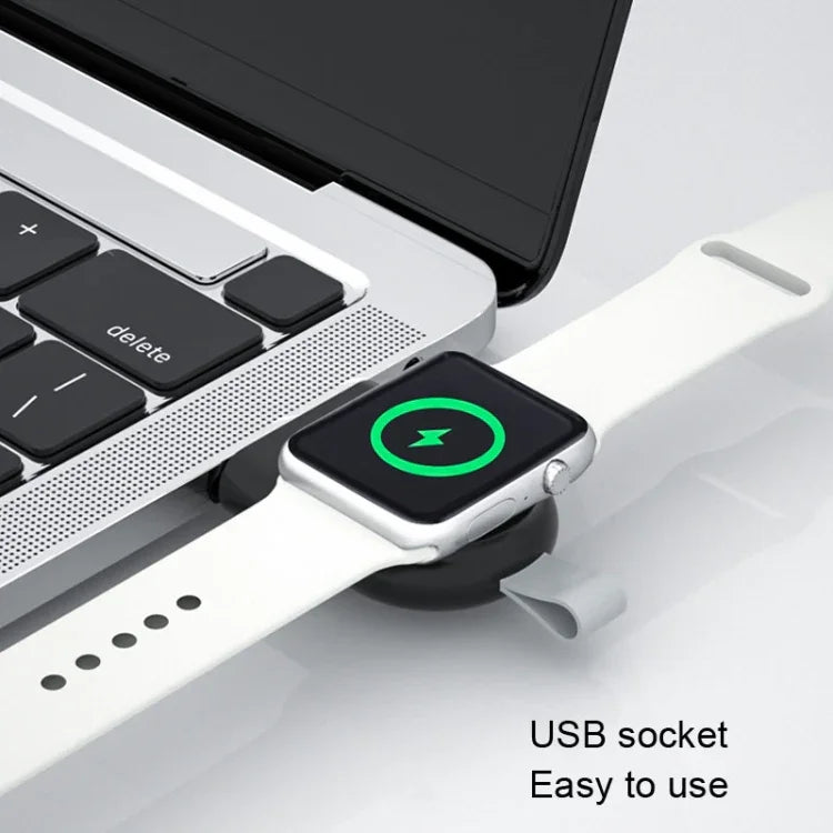 Sạc từ tính không dây USB di động cho Apple Watch 1/2/3/4/5/6/7/SE, Màu trắng