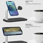 Sạc không dây từ tính 3 trong 1 cho iPhone12/13/14/15/16&iWatch&AirPods, 3 trong 1 Trắng, 3 trong 1 Đen