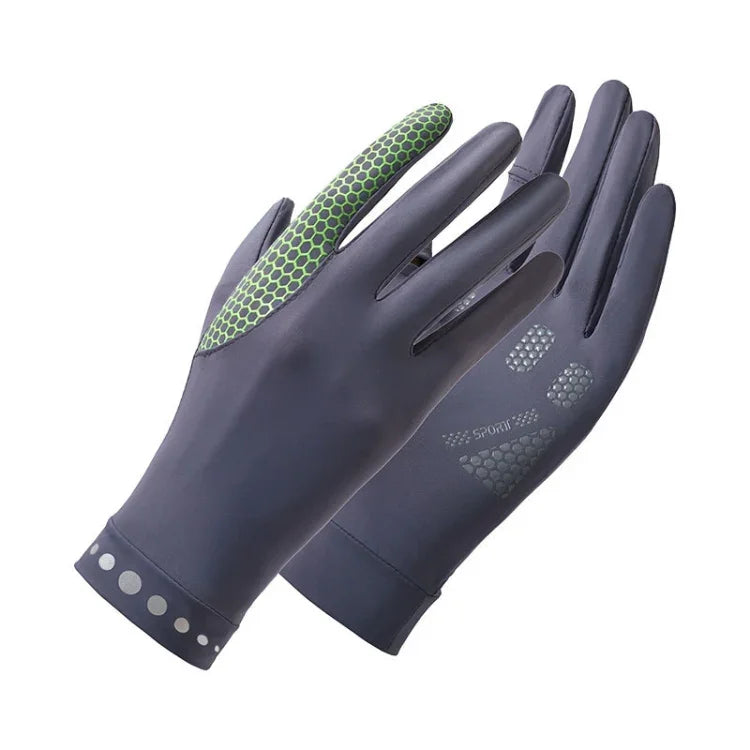 1 đôi găng tay không ngón XC-14 chống nắng, chống UV, làm mát bằng lụa băng, kiểu dáng: tổ ong (tím), tổ ong (hồng), tổ ong (vàng), tổ ong (xám), tổ ong (đen), tổ ong (xám đậm), sọc (tím), sọc (xám đậm), sọc (xám nhạt)