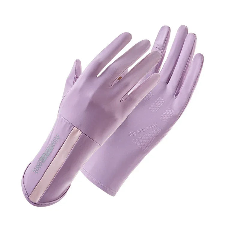 1 đôi găng tay không ngón XC-14 chống nắng, chống UV, làm mát bằng lụa băng, kiểu dáng: tổ ong (tím), tổ ong (hồng), tổ ong (vàng), tổ ong (xám), tổ ong (đen), tổ ong (xám đậm), sọc (tím), sọc (xám đậm), sọc (xám nhạt)