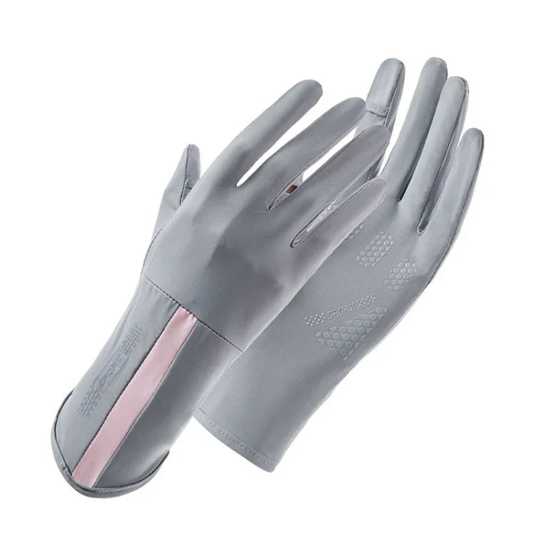 1 đôi găng tay không ngón XC-14 chống nắng, chống UV, làm mát bằng lụa băng, kiểu dáng: tổ ong (tím), tổ ong (hồng), tổ ong (vàng), tổ ong (xám), tổ ong (đen), tổ ong (xám đậm), sọc (tím), sọc (xám đậm), sọc (xám nhạt)