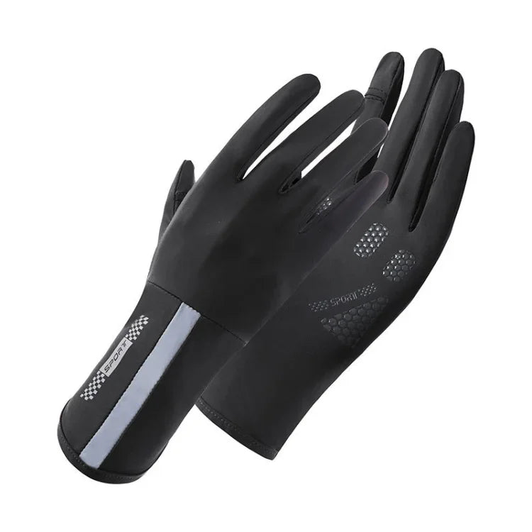 1 đôi găng tay không ngón XC-14 chống nắng, chống UV, làm mát bằng lụa băng, kiểu dáng: tổ ong (tím), tổ ong (hồng), tổ ong (vàng), tổ ong (xám), tổ ong (đen), tổ ong (xám đậm), sọc (tím), sọc (xám đậm), sọc (xám nhạt)