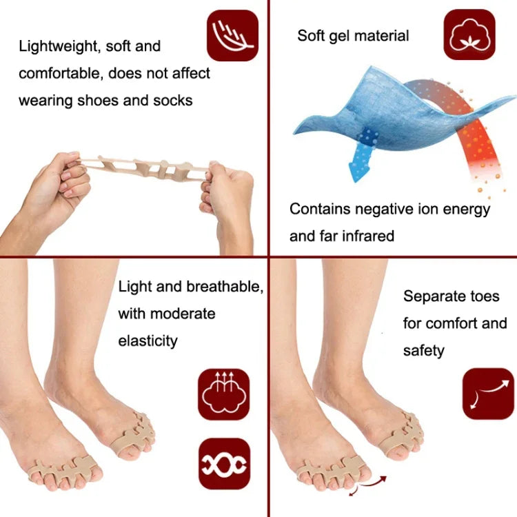 Dụng Cụ Chỉnh Ngón Chân Cái Vẹo Bằng Silicone, Ngón Chân Cái Lớn, Dày, Đeo Giày Được, Dùng Tại Nhà