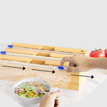 Hộp đựng giấy bạc nhôm bằng gỗ cho ngăn kéo bếp, Kiểu:, Hai ngăn, Ba ngăn