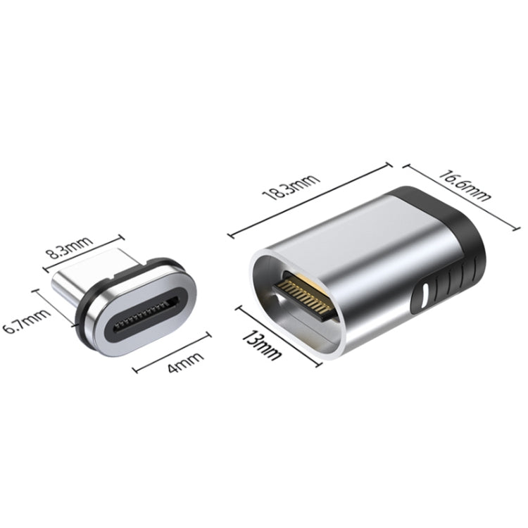Bộ chuyển đổi nam châm TZ28 PD 100W 24Pin sạc nhanh và truyền dữ liệu video Type-C / USB-C
