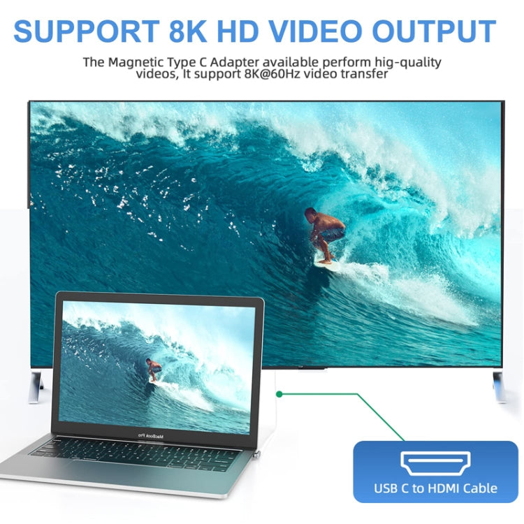 Bộ chuyển đổi nam châm góc TZ30 PD100W 24Pin sạc nhanh Type-C / USB-C cho MacBook và máy tính xách tay