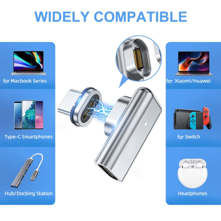 Bộ chuyển đổi nam châm góc TZ30 PD100W 24Pin sạc nhanh Type-C / USB-C cho MacBook và máy tính xách tay