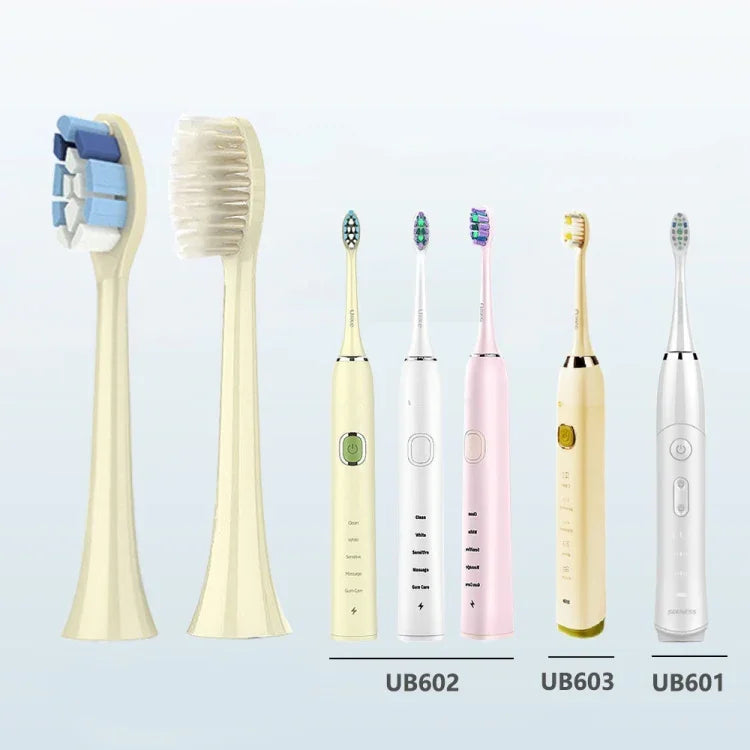 2 Đầu bàn chải điện cho Ulike UB602 UB603 UB601, Kiểu dáng:, Trắng sáng Lá cây, Trắng sáng Loại trắng, Mềm - nhạy trắng, Làm sạch cơ bản trắng, Làm sạch cơ bản hồng