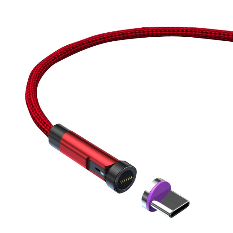 Cáp dữ liệu sạc nhanh từ tính xoay CC57, Kiểu:, 1m + Type-C / USB-C + Đỏ, 1m + Type-C / USB-C + Đen, 2m + Type-C / USB-C + Đỏ, 2m + Type-C / USB-C + Đen