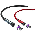 CC57 Rotary Magnetic Fast Charging Data Cable, Style:, 1m + Type-C / USB-C + Red, 1m + Type-C / USB-C + Black, 2m + Type-C / USB-C + Red, 2m + Type-C / USB-C + Black