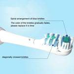 Bộ 4 đầu bàn chải điện thay thế đa hướng cho Oral B 3733 4732 4734