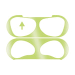 2 cái miếng dán bảo vệ chống bụi bên trong tai nghe cho Airpods 3, màu đen, vàng, bạc, vàng hồng, đỏ, xanh lá, xanh dương, tím