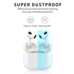2 cái miếng dán bảo vệ chống bụi bên trong tai nghe cho Airpods 3, màu đen, vàng, bạc, vàng hồng, đỏ, xanh lá, xanh dương, tím