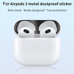 2 cái miếng dán bảo vệ chống bụi bên trong tai nghe cho Airpods 3, màu đen, vàng, bạc, vàng hồng, đỏ, xanh lá, xanh dương, tím