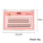 BQI B7229 Lông mi giả nhẹ tự nhiên uốn ba chiều mảnh, Kiểu: Loại A+đuôi cá (120 cái), Loại A+đuôi cá (200 cái), Loại A+đuôi cá+cắt dưới (200 cái)