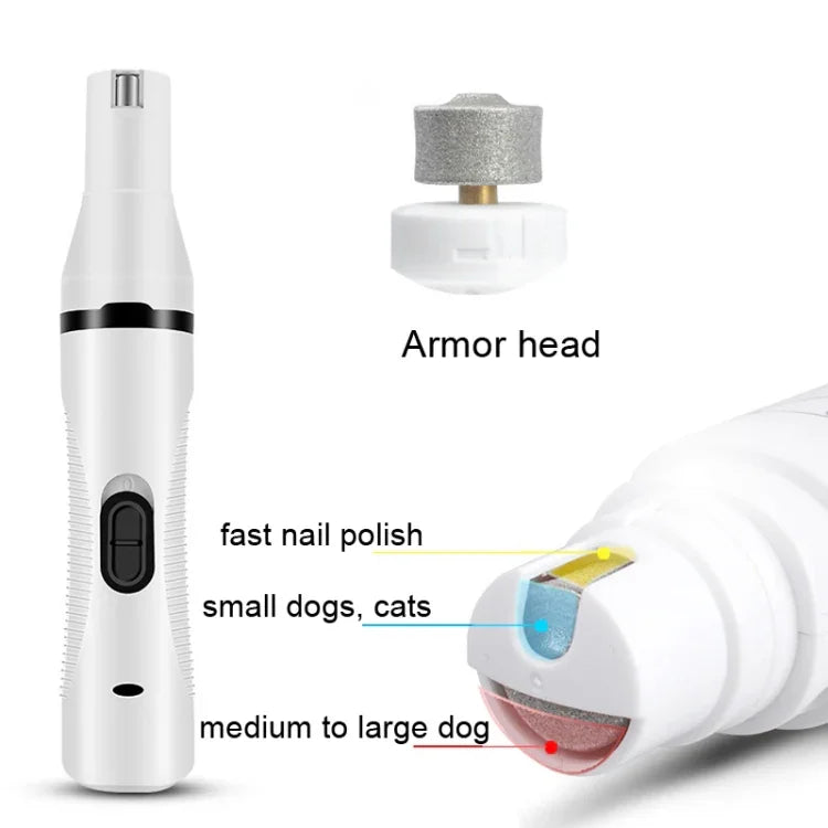 Tông Đơ Điện USB Cho Thú Cưng Cắt Lông Chó Đánh Bóng Móng, Đánh Bóng Móng