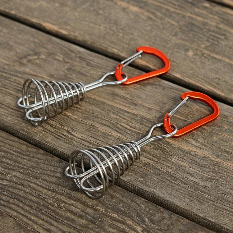 Khóa bạch tuộc cho doanh trại ngoài trời, đinh sàn cắm trại, khóa dây lều bằng thép không gỉ, khóa bạch tuộc
