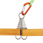 Khóa bạch tuộc cho doanh trại ngoài trời, đinh sàn cắm trại, khóa dây lều bằng thép không gỉ, khóa bạch tuộc