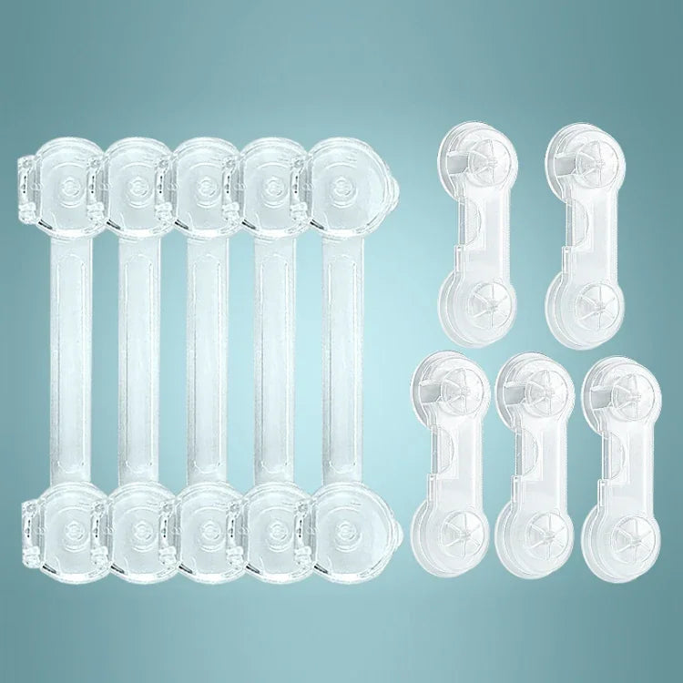 Khóa an toàn chống mở ngăn kéo tủ lạnh cho trẻ em, 10 cái/gói, khóa đôi 10 cái/gói, 5 cái/gói, khóa đôi 5 cái/gói, 5 cái trong suốt + 5 khóa đôi