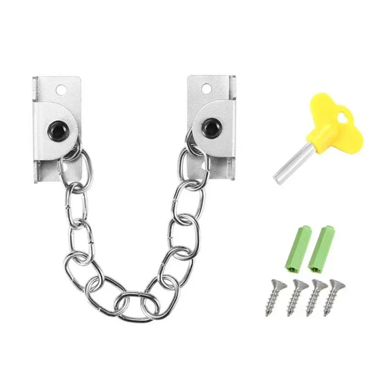 Khóa giới hạn cửa sổ bằng thép không gỉ bảo vệ lắp đặt đục lỗ, loại B màu bạc, loại B màu trắng, loại B màu đen, loại A màu bạc, loại A màu đen