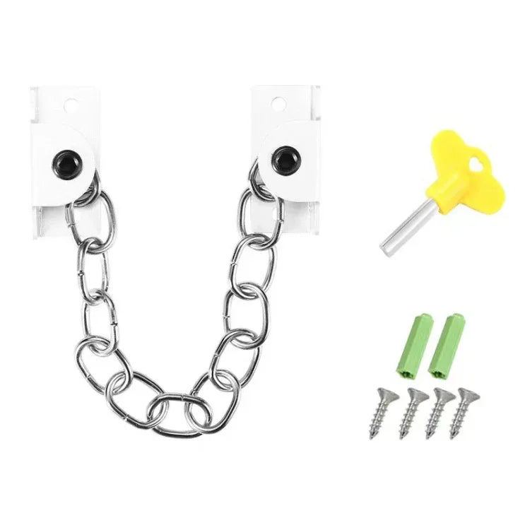 Khóa giới hạn cửa sổ bằng thép không gỉ bảo vệ lắp đặt đục lỗ, loại B màu bạc, loại B màu trắng, loại B màu đen, loại A màu bạc, loại A màu đen