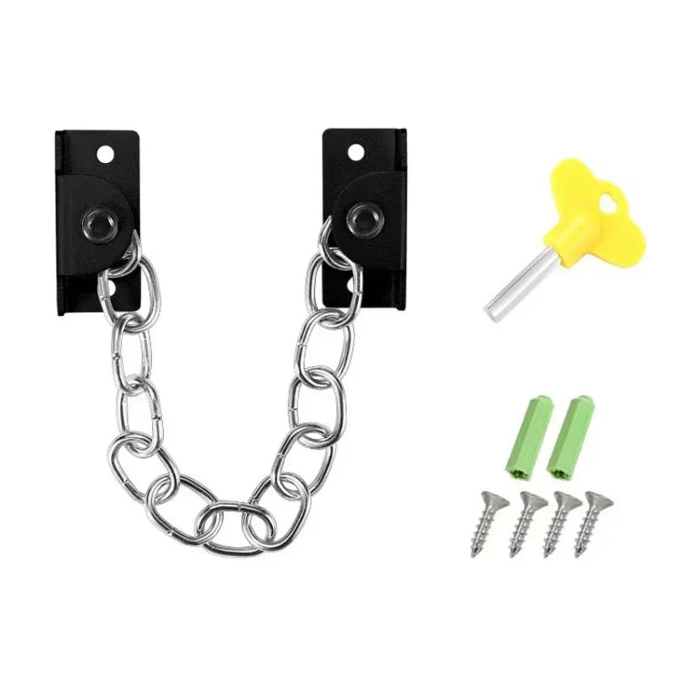 Khóa giới hạn cửa sổ bằng thép không gỉ bảo vệ lắp đặt đục lỗ, loại B màu bạc, loại B màu trắng, loại B màu đen, loại A màu bạc, loại A màu đen