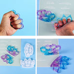 Khuôn silicone DIY D650 chống ngón tay rơi, 2 cái D650 01, 2 cái D650 02