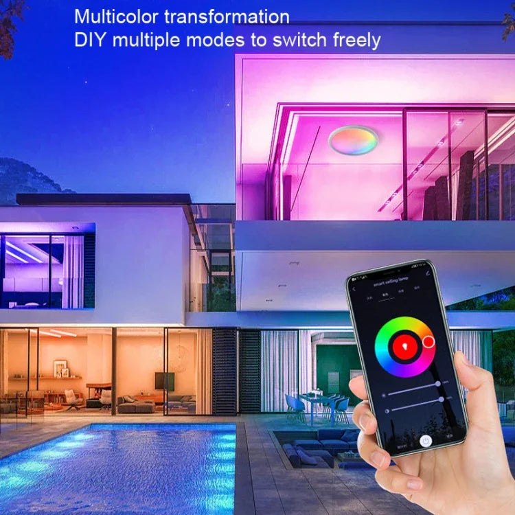 Đèn trần LED điều khiển từ xa WiFi Bluetooth 2.4G, điện áp:, tiêu chuẩn EU 220V-240V, tiêu chuẩn Mỹ 110V-130V