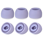 6 cái nút tai silicone cho TWS Samsung Galaxy Buds Pro, kích thước lớn màu đen, trung bình đen, nhỏ đen, lớn xám, trung bình xám, nhỏ xám, lớn tím, trung bình tím, nhỏ tím