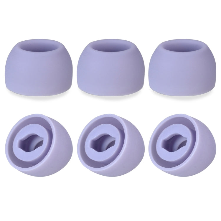 6 cái nút tai silicone cho TWS Samsung Galaxy Buds Pro, kích thước lớn màu đen, trung bình đen, nhỏ đen, lớn xám, trung bình xám, nhỏ xám, lớn tím, trung bình tím, nhỏ tím