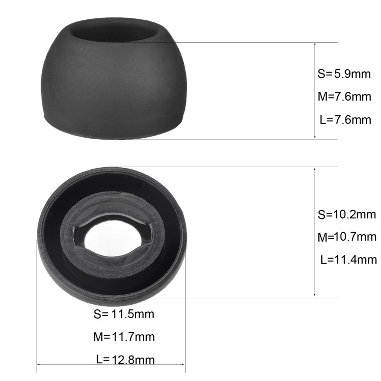 6 cái nút tai silicone cho TWS Samsung Galaxy Buds Pro, kích thước lớn màu đen, trung bình đen, nhỏ đen, lớn xám, trung bình xám, nhỏ xám, lớn tím, trung bình tím, nhỏ tím