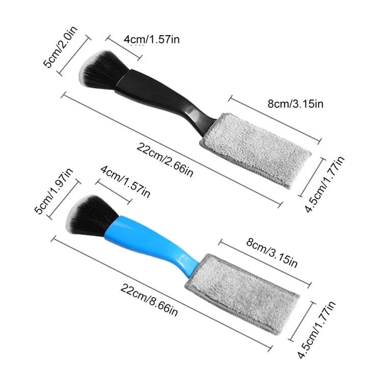 D-4527 Car Dust Cleaning Double-hended Soft Bristle Detail Brush, D-4527 Soft Brush