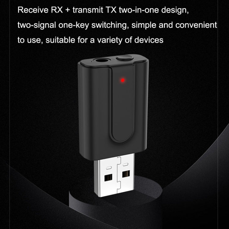 BT10 Bộ phát thu USB Bluetooth 5.0 2 trong 1 Bộ chuyển đổi loa máy tính tai nghe không dây, BT10