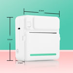 Máy in bỏ túi không mực Bluetooth C19 200DPI cho học sinh làm bài tập về nhà, màu hồng, xanh dương, giấy in màu hồng x 5, giấy in màu xanh dương x 5, nhãn dán màu hồng x 5, nhãn dán màu xanh dương x 5, bộ màu hồng, bộ màu xanh dương