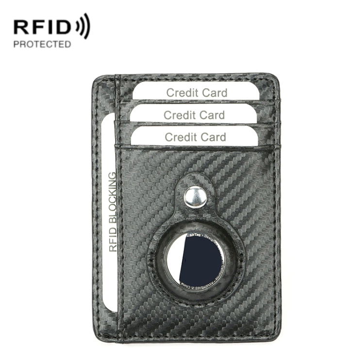 Ví đựng thẻ da chống trộm chống mất TQ-319 cho AirTag thế hệ 2 / AirTag thế hệ 1, Sợi carbon (Đen), Sợi carbon (Xám), Sợi carbon (Xanh), Sợi carbon (Nâu), Họa tiết phẳng (Đen), Họa tiết phẳng (Đỏ), Họa tiết phẳng (Xám)