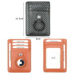 Ví đựng thẻ da chống trộm chống mất TQ-319 cho AirTag thế hệ 2 / AirTag thế hệ 1, Sợi carbon (Đen), Sợi carbon (Xám), Sợi carbon (Xanh), Sợi carbon (Nâu), Họa tiết phẳng (Đen), Họa tiết phẳng (Đỏ), Họa tiết phẳng (Xám)