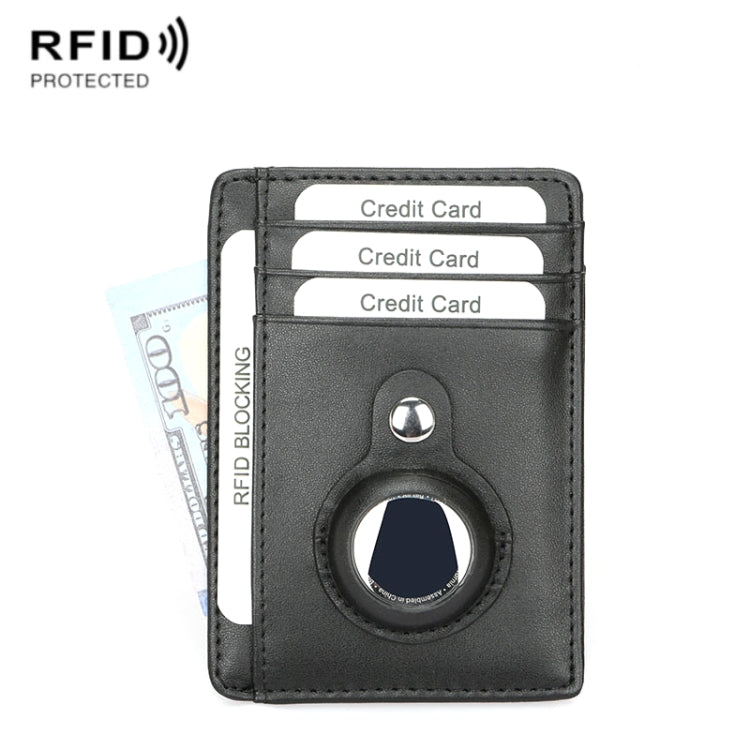 Ví đựng thẻ da chống trộm chống mất TQ-319 cho AirTag thế hệ 2 / AirTag thế hệ 1, Sợi carbon (Đen), Sợi carbon (Xám), Sợi carbon (Xanh), Sợi carbon (Nâu), Họa tiết phẳng (Đen), Họa tiết phẳng (Đỏ), Họa tiết phẳng (Xám)