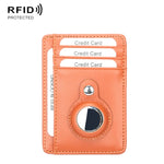 Ví đựng thẻ da chống trộm chống mất TQ-319 cho AirTag thế hệ 2 / AirTag thế hệ 1, Sợi carbon (Đen), Sợi carbon (Xám), Sợi carbon (Xanh), Sợi carbon (Nâu), Họa tiết phẳng (Đen), Họa tiết phẳng (Đỏ), Họa tiết phẳng (Xám)