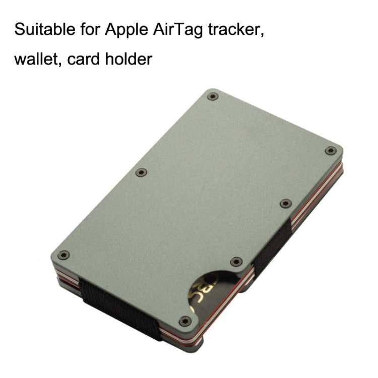 Ví đựng thẻ kim loại bảo vệ định vị ZDL-05 cho AirTag thế hệ 2 / AirTag thế hệ 1, Xanh quân đội, Đen, Xám, Xanh nhạt