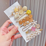 Alloy Colorful Hairpin Headgear Pearl Rhinestone Clip Set, 8PCS/Set Heavy Work, 8PCS/Set Cherry, 8PCS/Set Pink Cherry, 8PCS/Set Starfish, 7PCS/Set Mermaid, 4PCS/Set Light Blue, 6PCS/Set Purple, 8PCS/Set Yellow, 7PCS/Set Yellow Heart, 7PCS/Set Diamond H...