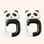 2 móc treo túi sách bàn học tháo rời, hình gấu trúc, mèo hồng nhỏ, gấu mèo, mèo con