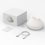 DQ705 Volcanic Flame Aroma Diffuser Essential Oil Lamp Air Humidifier with Color Night Light, DQ705(Beige), DQ705(Black)