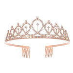 WM-02 Crystal Diamond Birthday Party Wedding Updo Crown, Color: Gold Queen Set1, Silver, Gold, Rose Gold, AB Diamond, Gold Queen, AB Silver Queen, Silver Queen, Rose Gold Queen, Golden Queen, Silver Girl, AB Gold Girl, Gold Girl, Rose Gold Girl