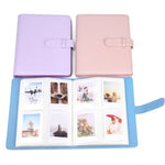 Album ảnh da PU 3 inch CAIUL, sách kỷ niệm bộ sưu tập ảnh, màu hồng anh đào, tím đinh hương, xanh Qingkong