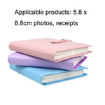 Album ảnh da PU 3 inch CAIUL, sách kỷ niệm bộ sưu tập ảnh, màu hồng anh đào, tím đinh hương, xanh Qingkong